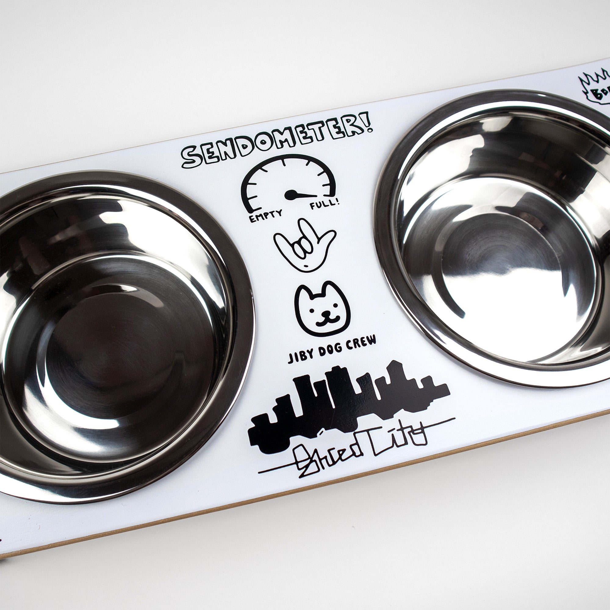 Doodle Skateboard Dog Bowl (Medium)