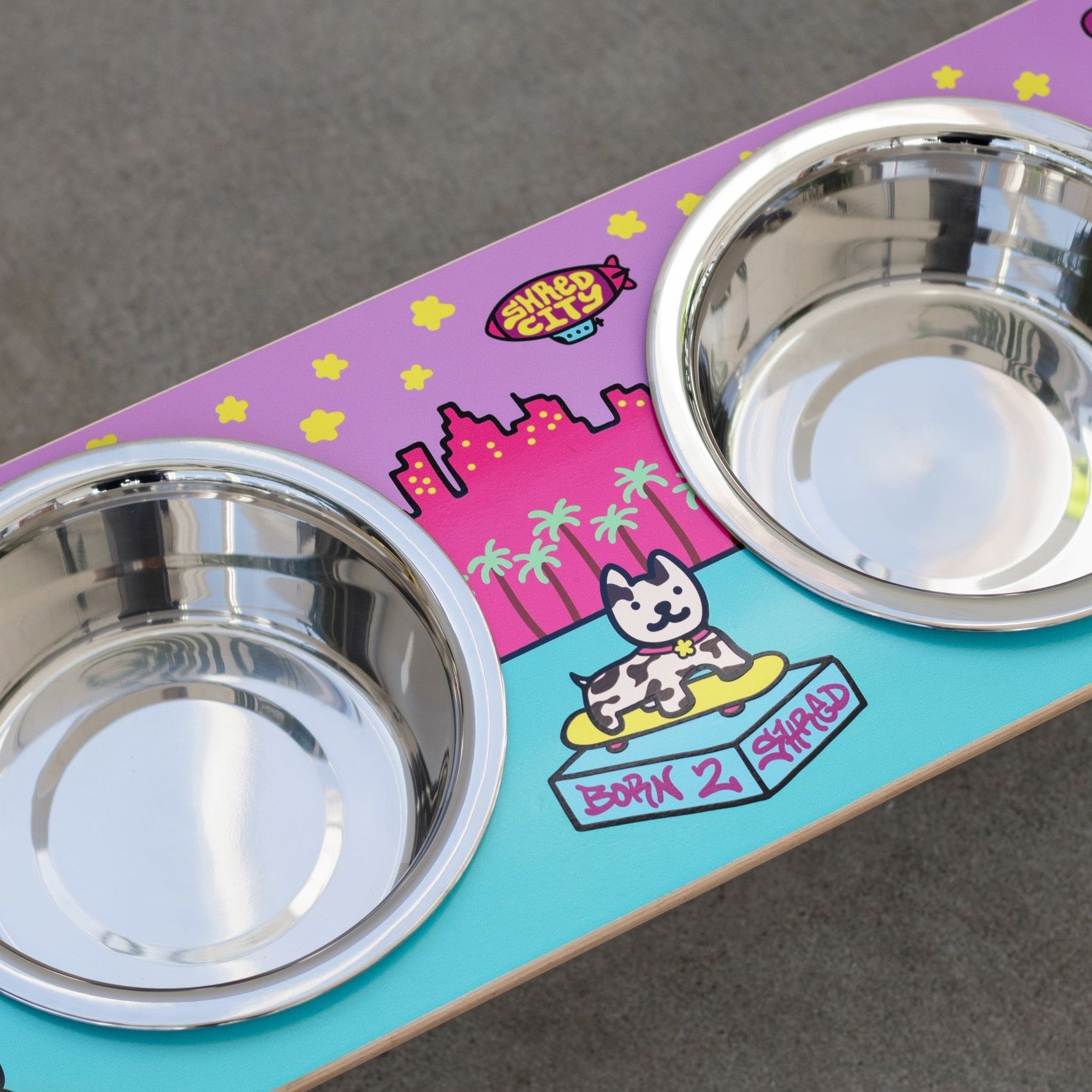 Shred City Skateboard Dog Bowl (Medium)