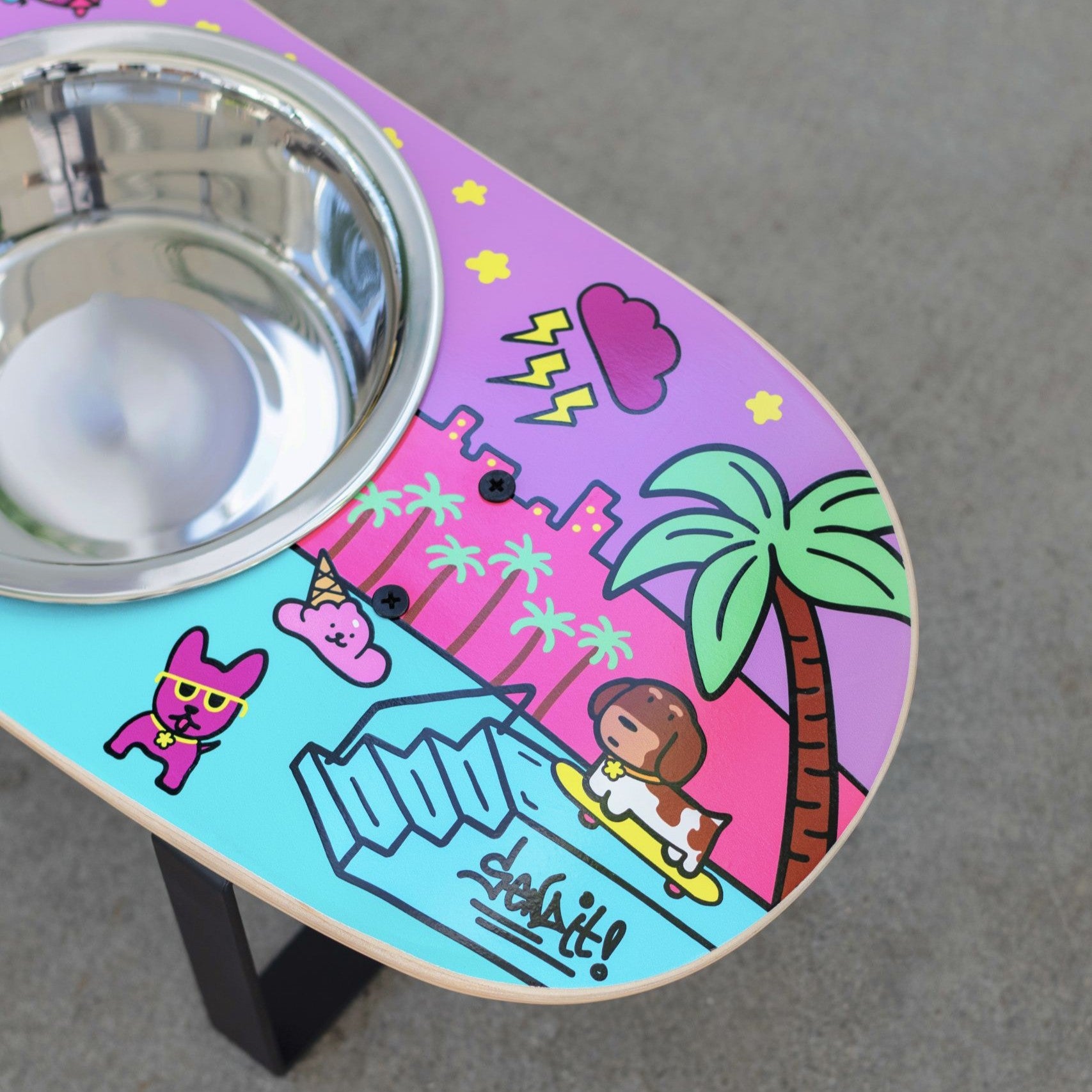 Shred City Skateboard Dog Bowl (Medium)